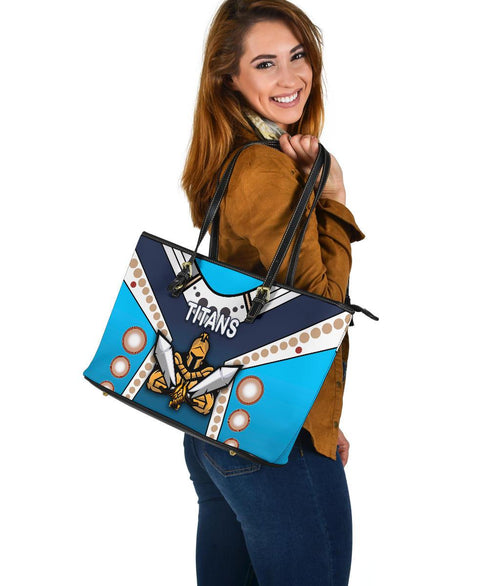 gold-coast-large-leather-tote-titans-gladiator-simple-indigenous