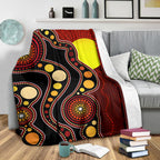 aboriginal-premium-blanket-australia-aboriginal-lives-matter-flag-circle-dot-painting-art