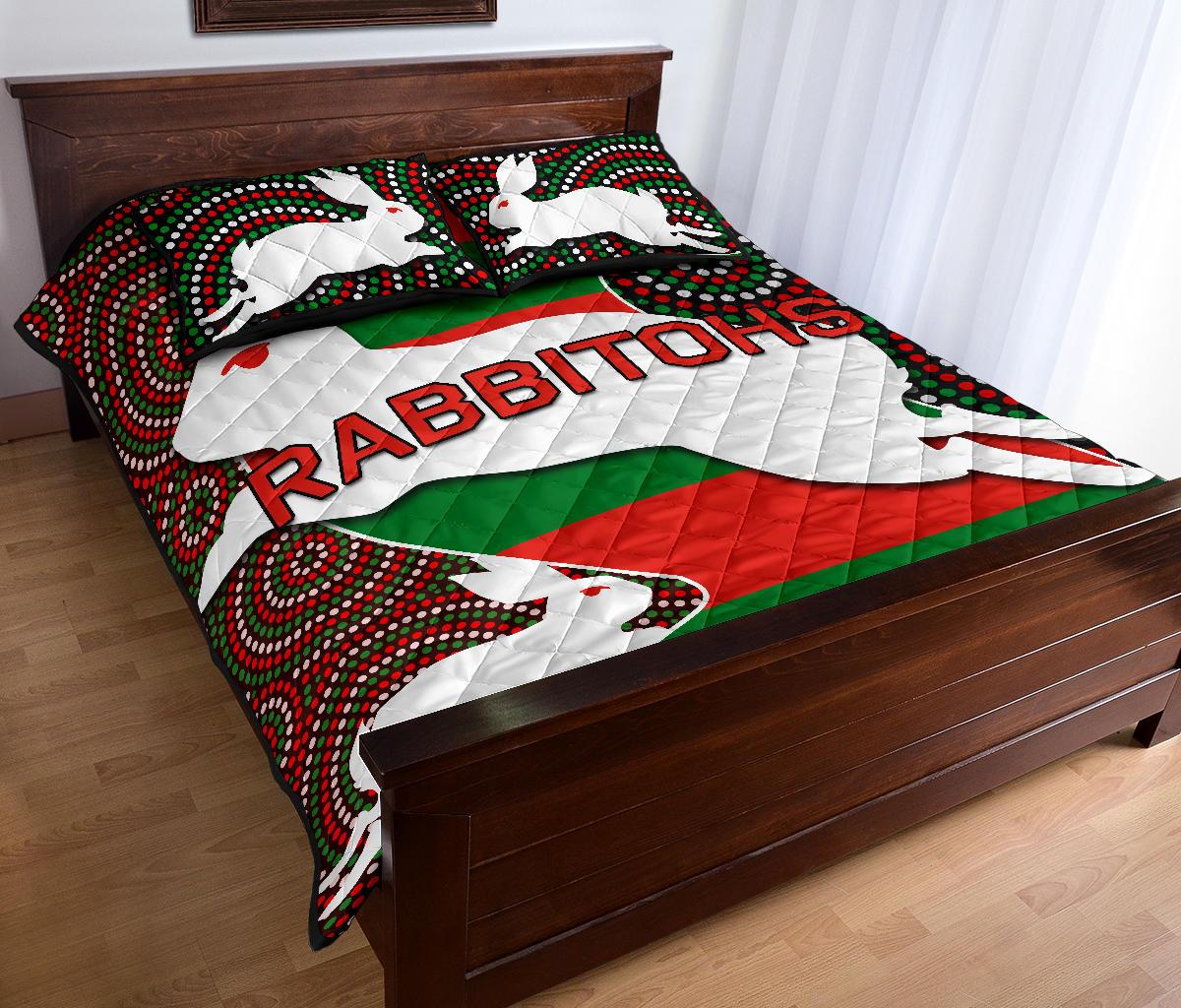 rabbitohs-quilt-bed-set