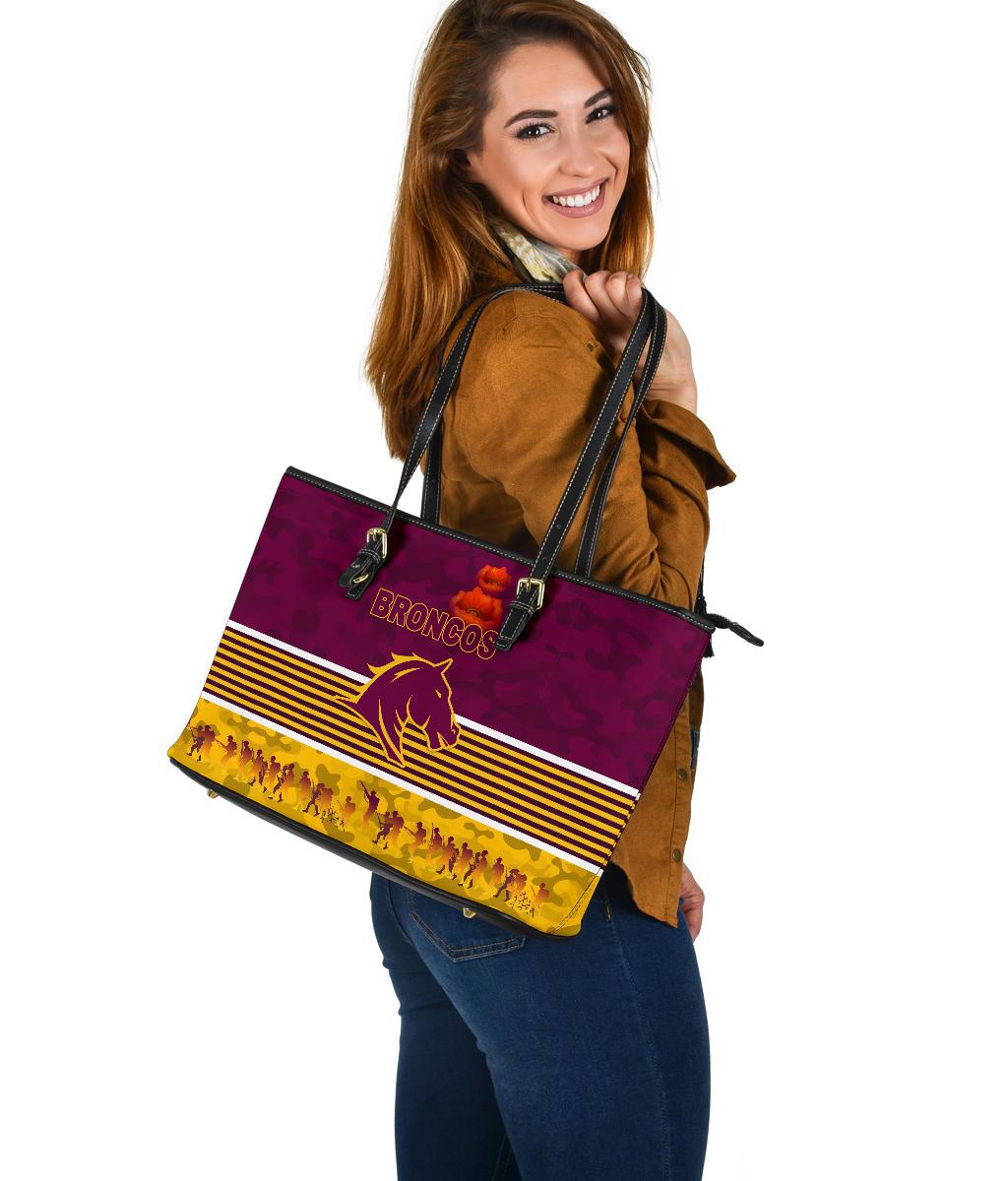 brisbane-broncos-large-leather-tote-anzac-day-simple-style-maroon
