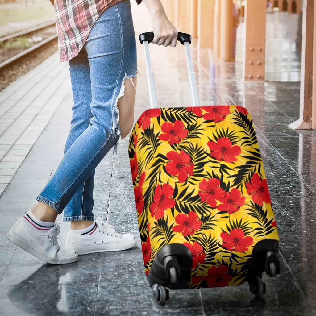 red-hibiscus-pattern-luggage-cover