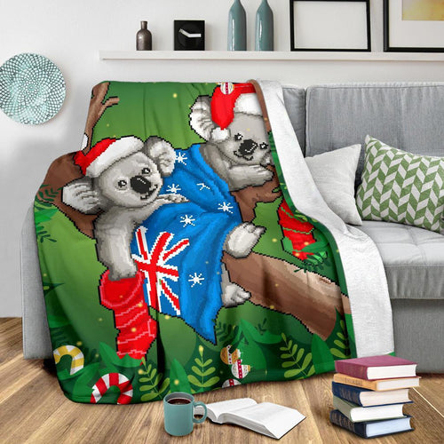 christmas-premium-blanket-australia-flag-with-koala-ugly-christmas