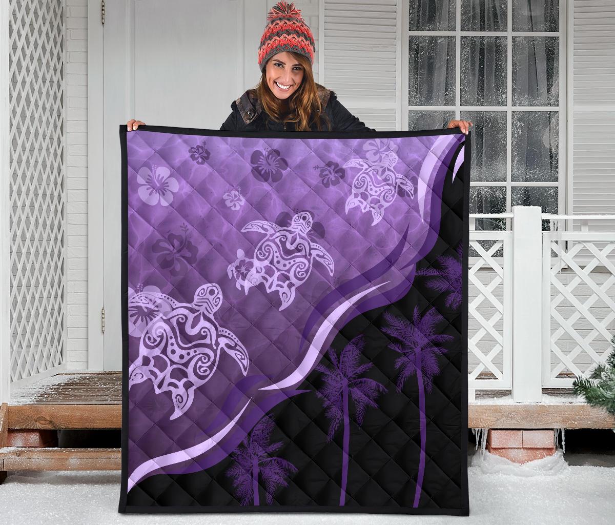 purple-turtle-hibiscus-premium-quilt