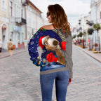 Christmas  Women's Off Shoulder Sweater - Funny Kangaroo Christmas- - Vibe Hoodie