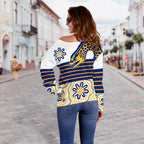 Eels Rugby Off Shoulder Sweater Indigenous Parramatta Newest White - Vibe Hoodie