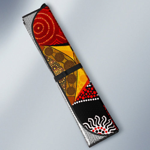 aboriginal-auto-sun-shades-dreamtime-koori-dance-dot-acrylic-paint