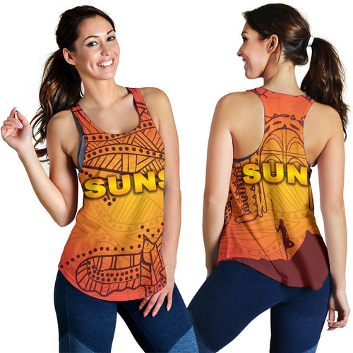 Gold Coast Women Racerback Tank Suns Simple Indigenous - Vibe Hoodie