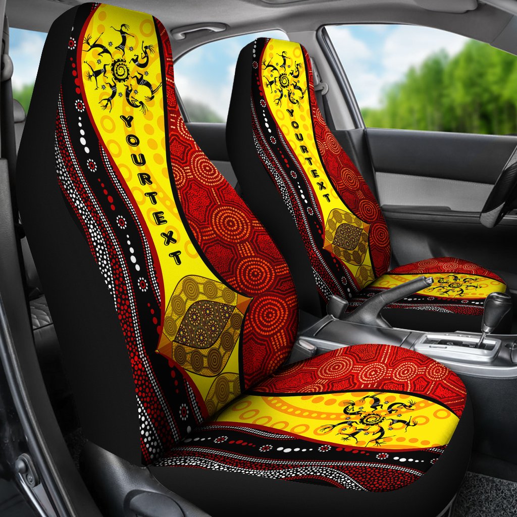 aboriginal-car-seat-covers-dreamtime-koori-dance-dot-acrylic-paint