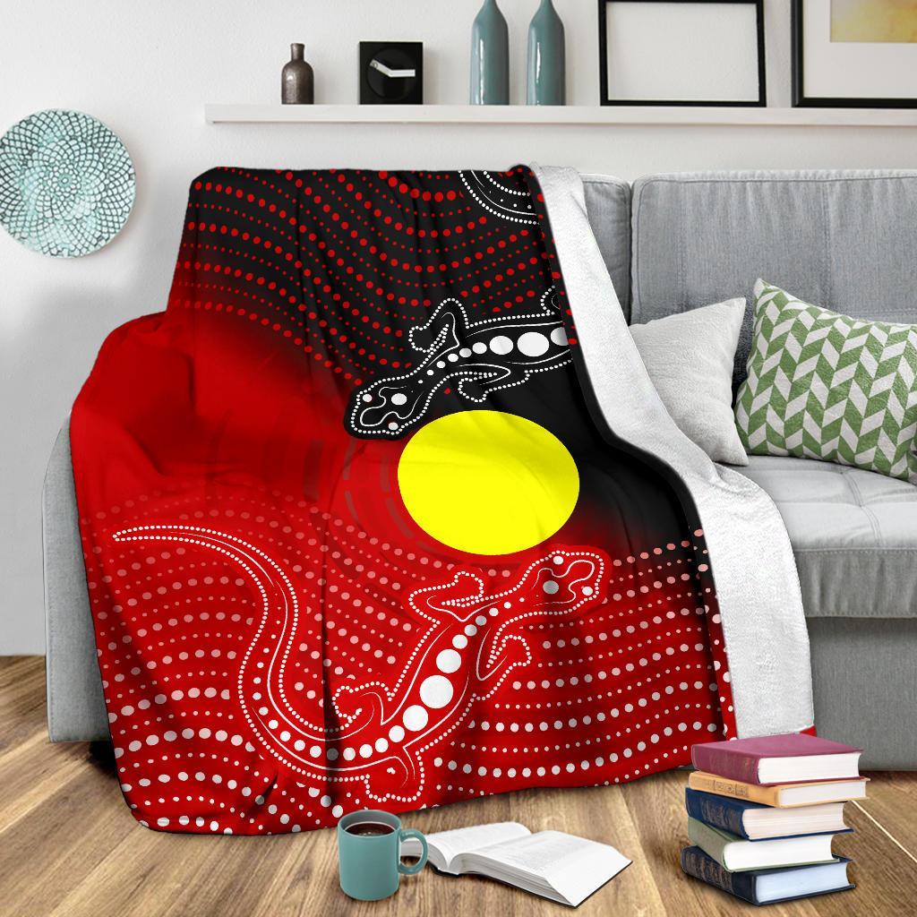 aboriginal-premium-blanket-two-indigenous-lizard