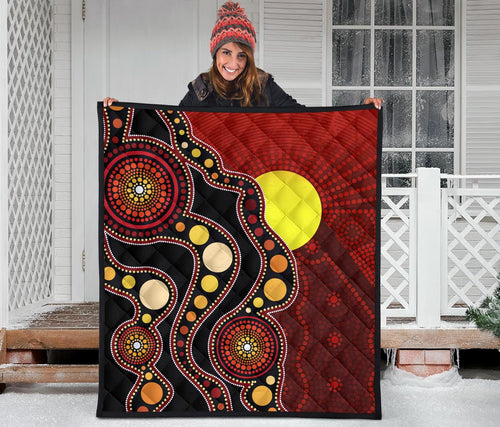 aboriginal-premium-quilt-australia-aboriginal-lives-matter-flag-circle-dot-painting-art-quilt