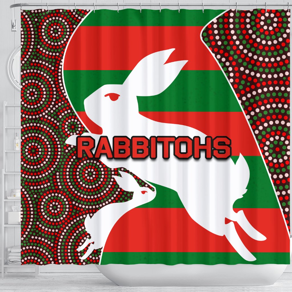 rabbitohs-shower-curtain