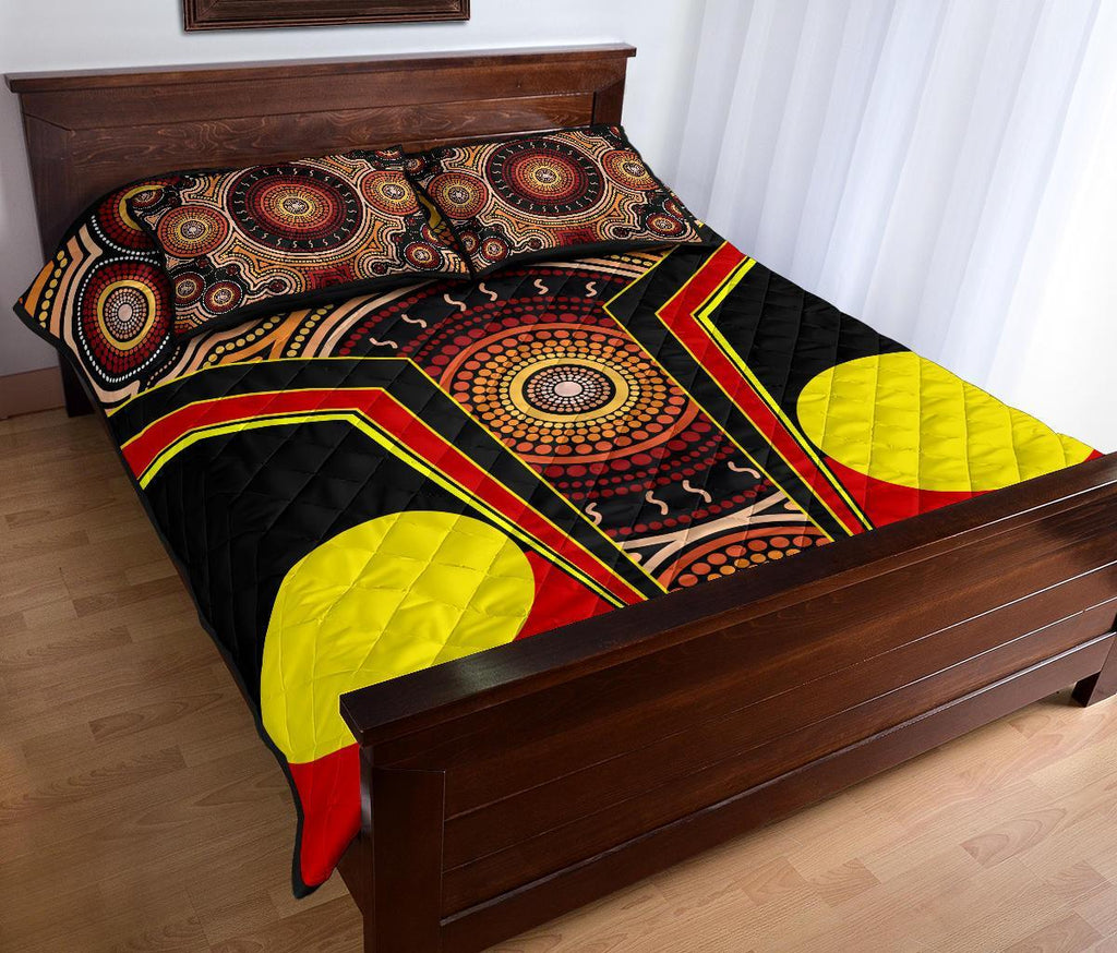 quilt-bed-set-aboriginal-with-dot-painting-art