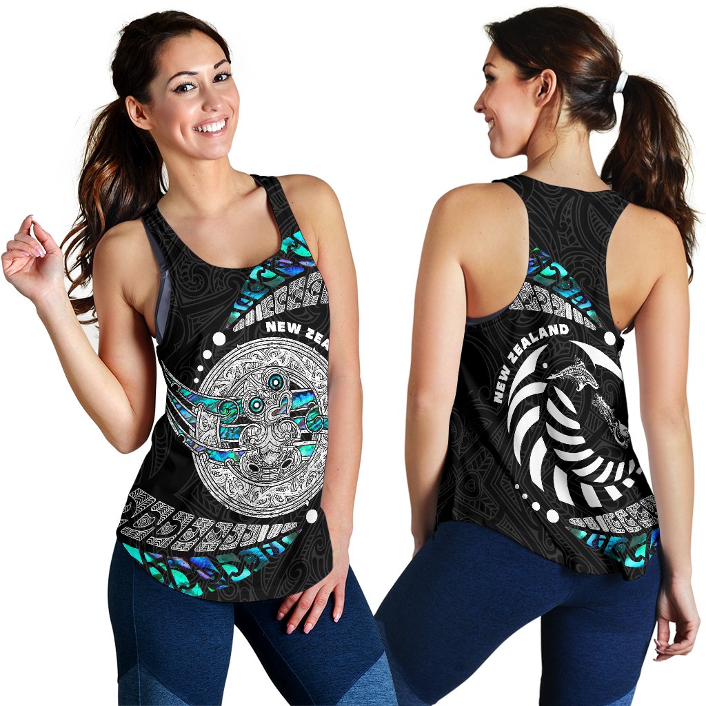 Maori New Zealand Women's Racerback Tank Hei Tiki Sport Style - Vibe Hoodie