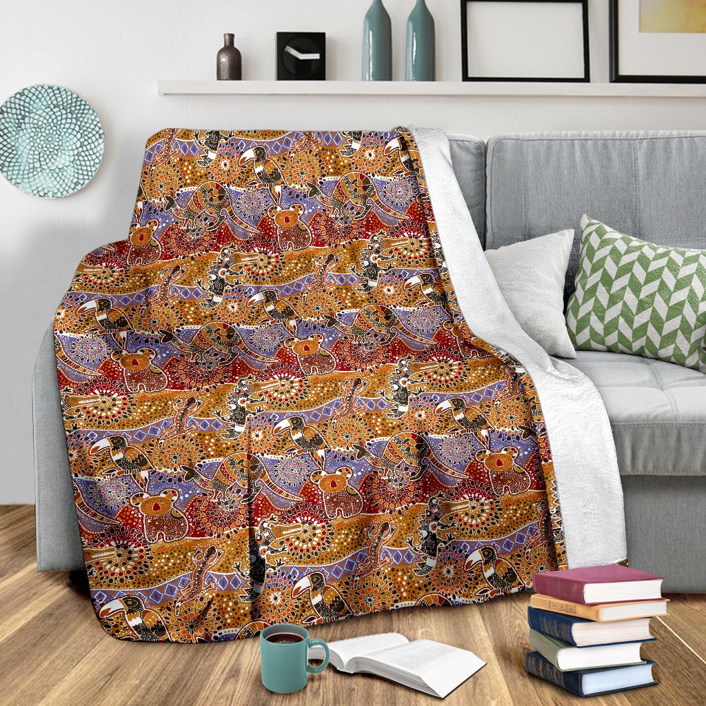 premium-blanket-aboriginal-patterns-blanket-australian-animals