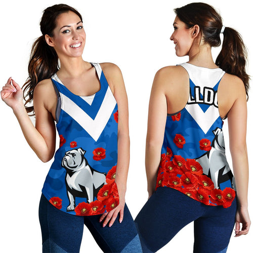 Bulldogs Women Racerback Tank Poppy Flowers - Vibe Hoodie