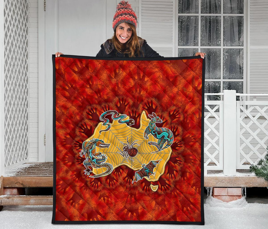 aboriginal-premium-quilt-australia-map-hand-patterns-spider-web