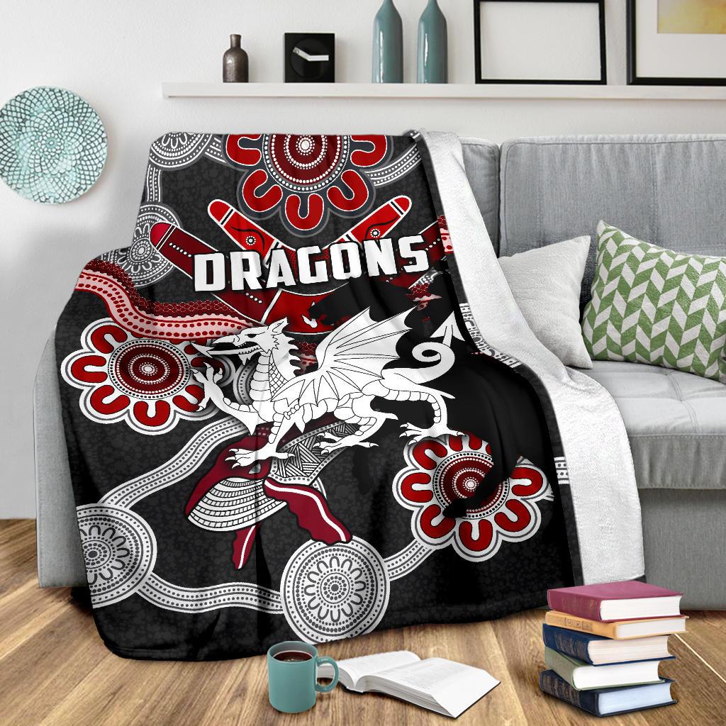 dragons-premium-blanket-st-george-indigenous-black