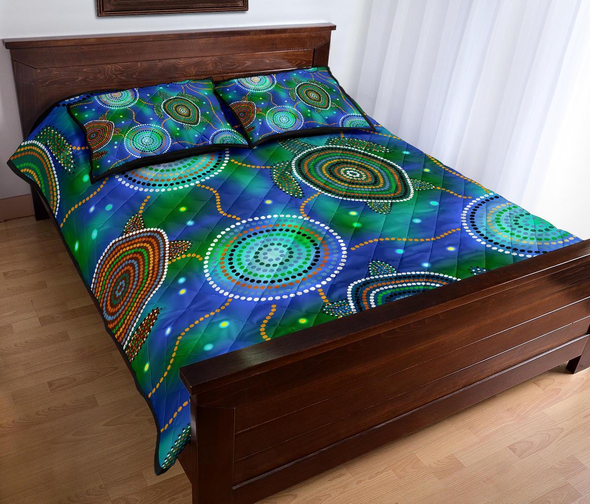 aboriginal-quilt-bed-set-indigenous-turtle-dreaming