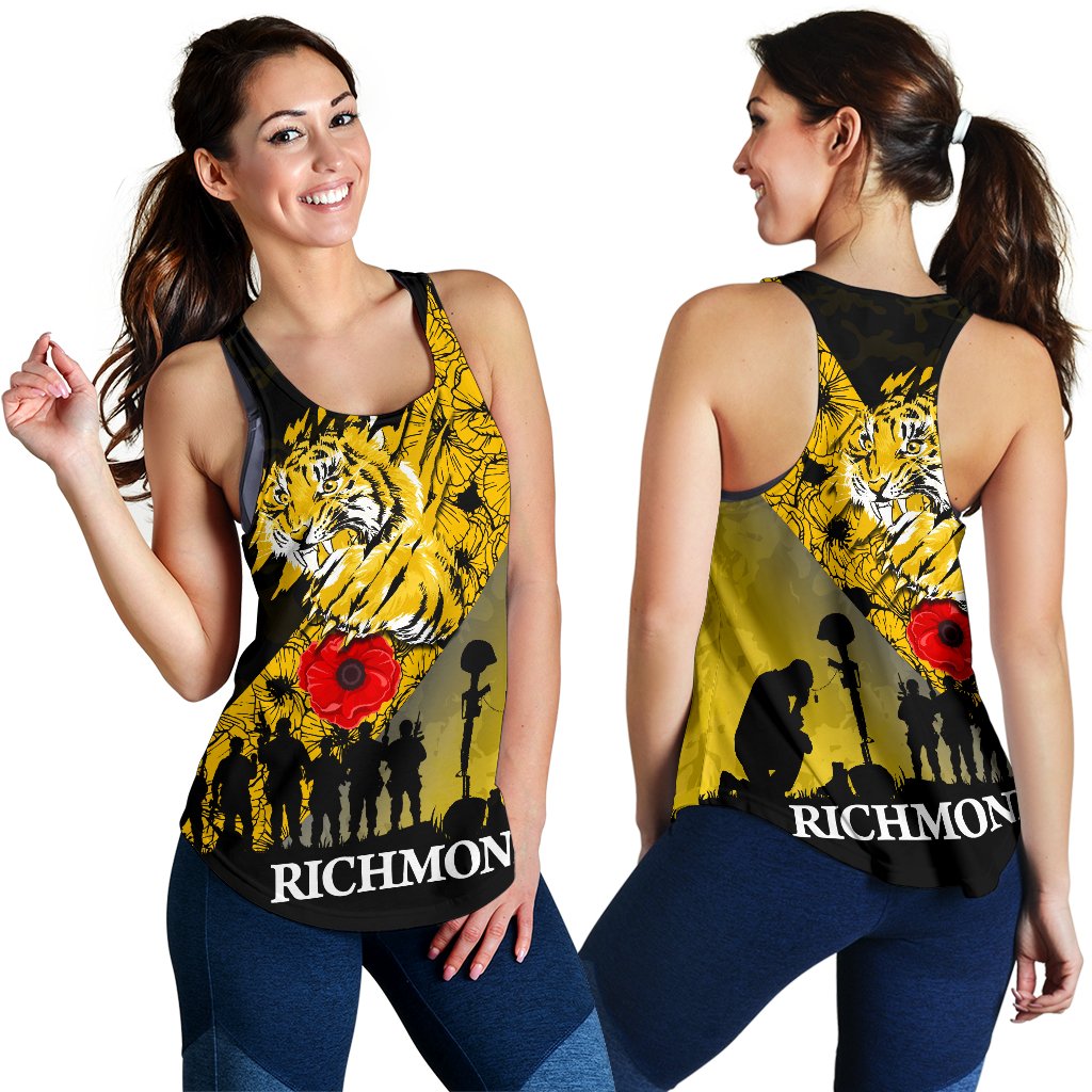 Richmond Tigers Women's Racerback Tank Lest We Forget - Vibe Hoodie