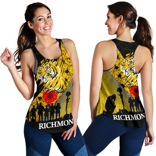 Richmond Tigers Women's Racerback Tank Lest We Forget - Vibe Hoodie