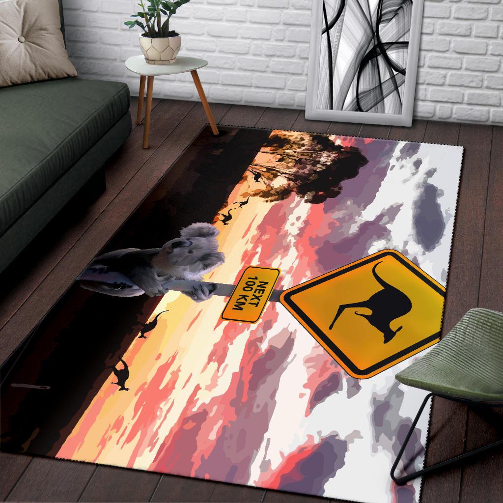 area-rug-koala-rug-kangaroo-sign-sunset-landscape-art