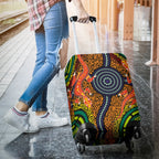 1st-australia-luggage-covers-aboriginal-two-lizards-dot-painting-circle