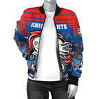 custom-personalised-knights-womens-bomber-jacket-newcastle-aboriginal-horizontal-style