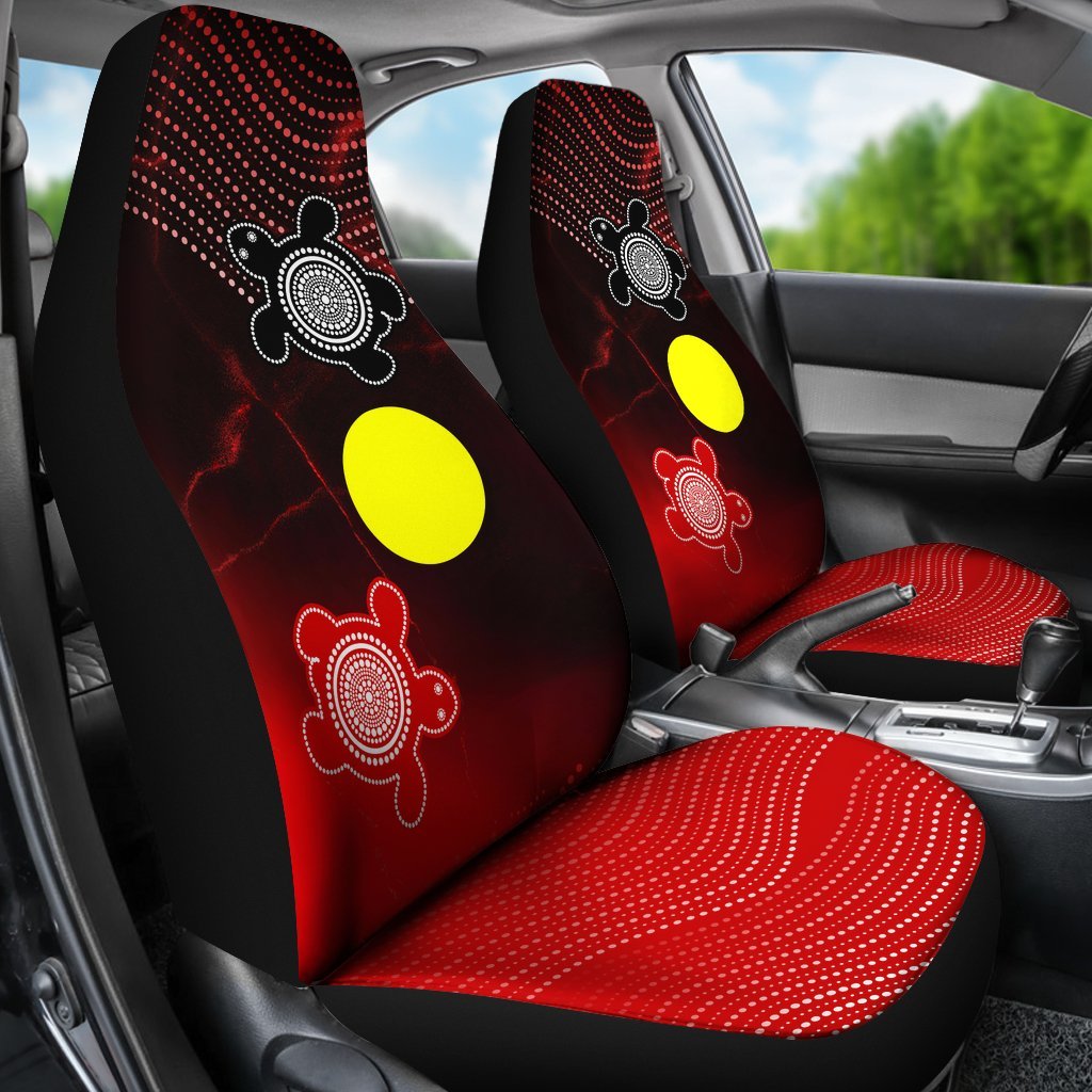 aboriginal-car-seat-covers-indigenous-circle-dot-painting-style