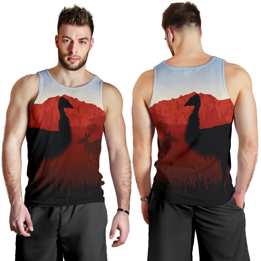 mens-tank-top-australian-nature-with-emu-and-kangaroo