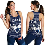Geelong Women Racerback Tank  Cats Indigenous - Navy - Vibe Hoodie