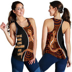 Aboriginal Women's Racerback Tank - Indigenous Lizard Dreaming - Vibe Hoodie