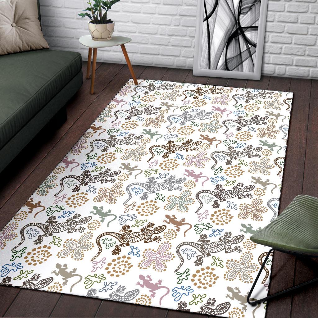 area-rug-aboriginal-dot-painting-rug-lizard