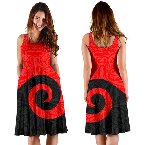 New Zealand Koru Women Midi Dress - Vibe Hoodie