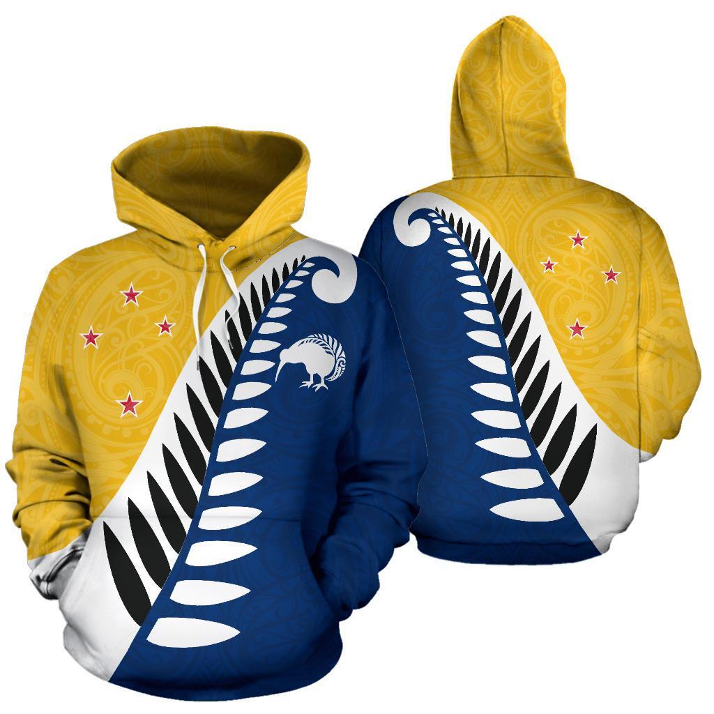 koru-fern-new-zealand-hoodie-yellow