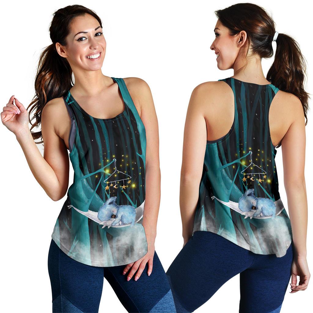 Racerback Tank - Koala Top Tank Sleeping In Forest - Women - Vibe Hoodie
