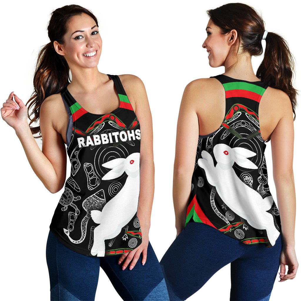 Rabbitohs Women Racerback Tank Indigenous Mystery Vibes - Vibe Hoodie