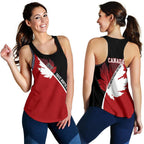 Canada Strong And Free Women'S Racerback Tank - Vibe Hoodie