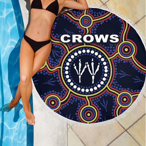 adelaide-beach-blanket-indigenous-crows-footprint