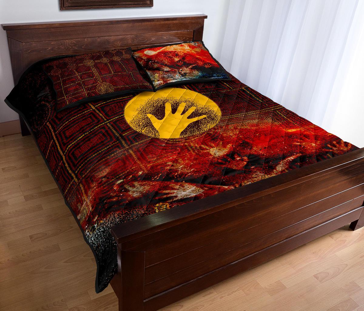 aboriginal-quilt-bed-set-indigenous-flag-hand-art