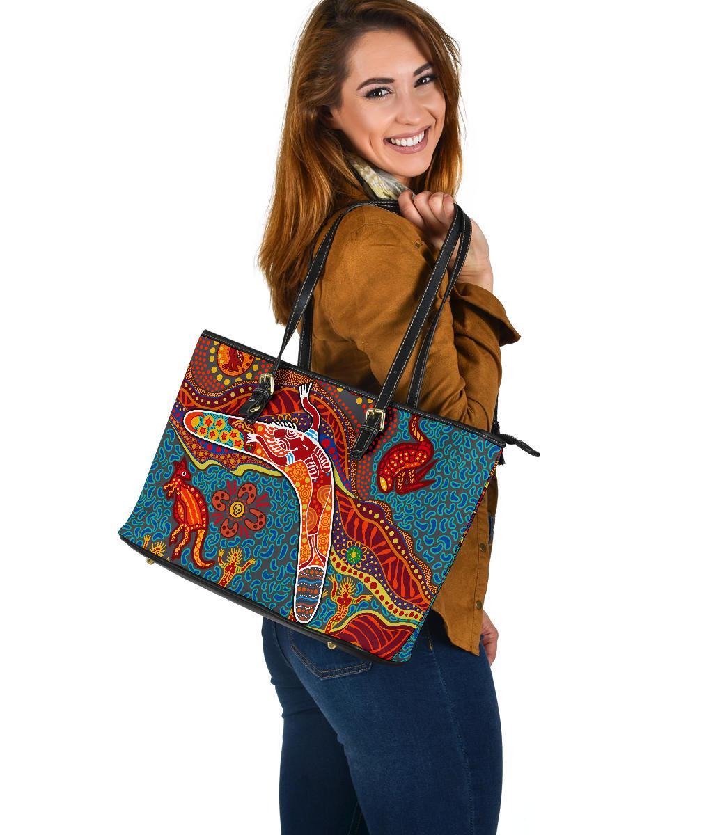 aboriginal-large-leather-tote-bag-indigenous-boomerang