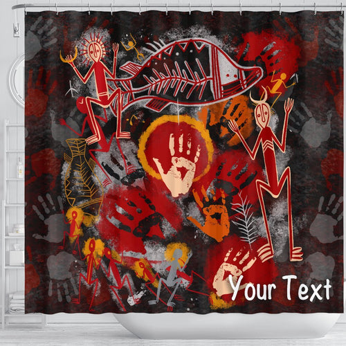 custom-aboriginal-shower-curtain-indigenous-fish-hand-art
