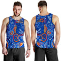 custom-text-aboriginal-mens-tank-top-indigenous-footprint-patterns-blue-color