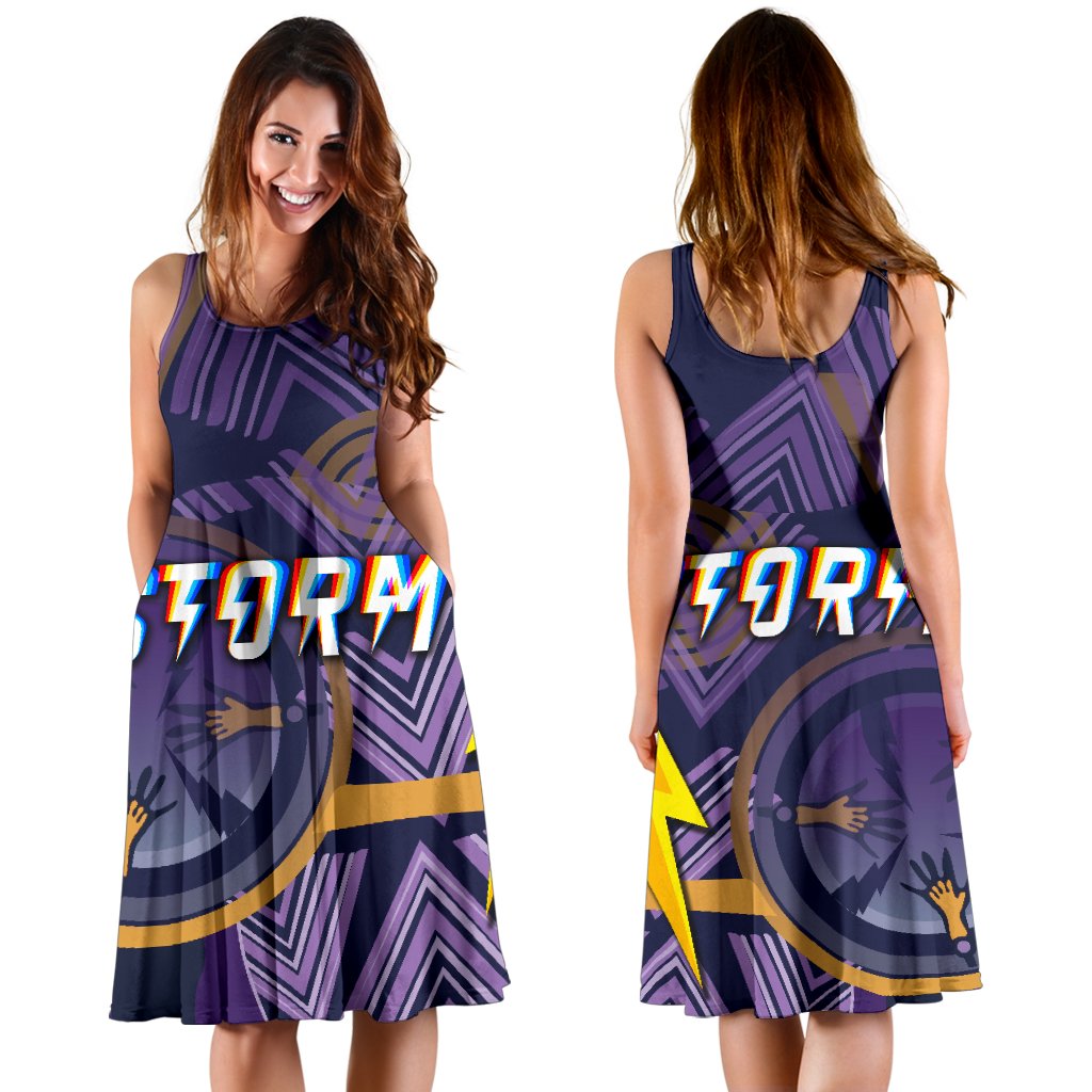 Storm Women's Dress Simple Indigenous - Purple - Vibe Hoodie