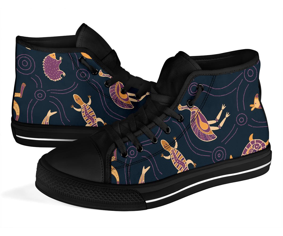 high-top-shoes-indigenous-animals-patterns