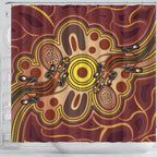 aboriginal-shower-curtain-indigenous-lizard-dot-painting-art