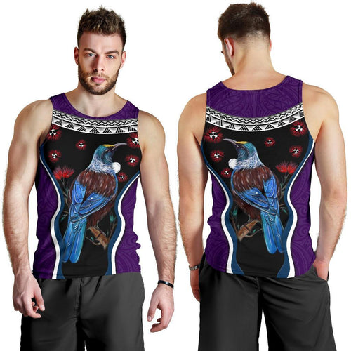 new-zealand-tui-bird-men-tank-top-pohutukawa-purple
