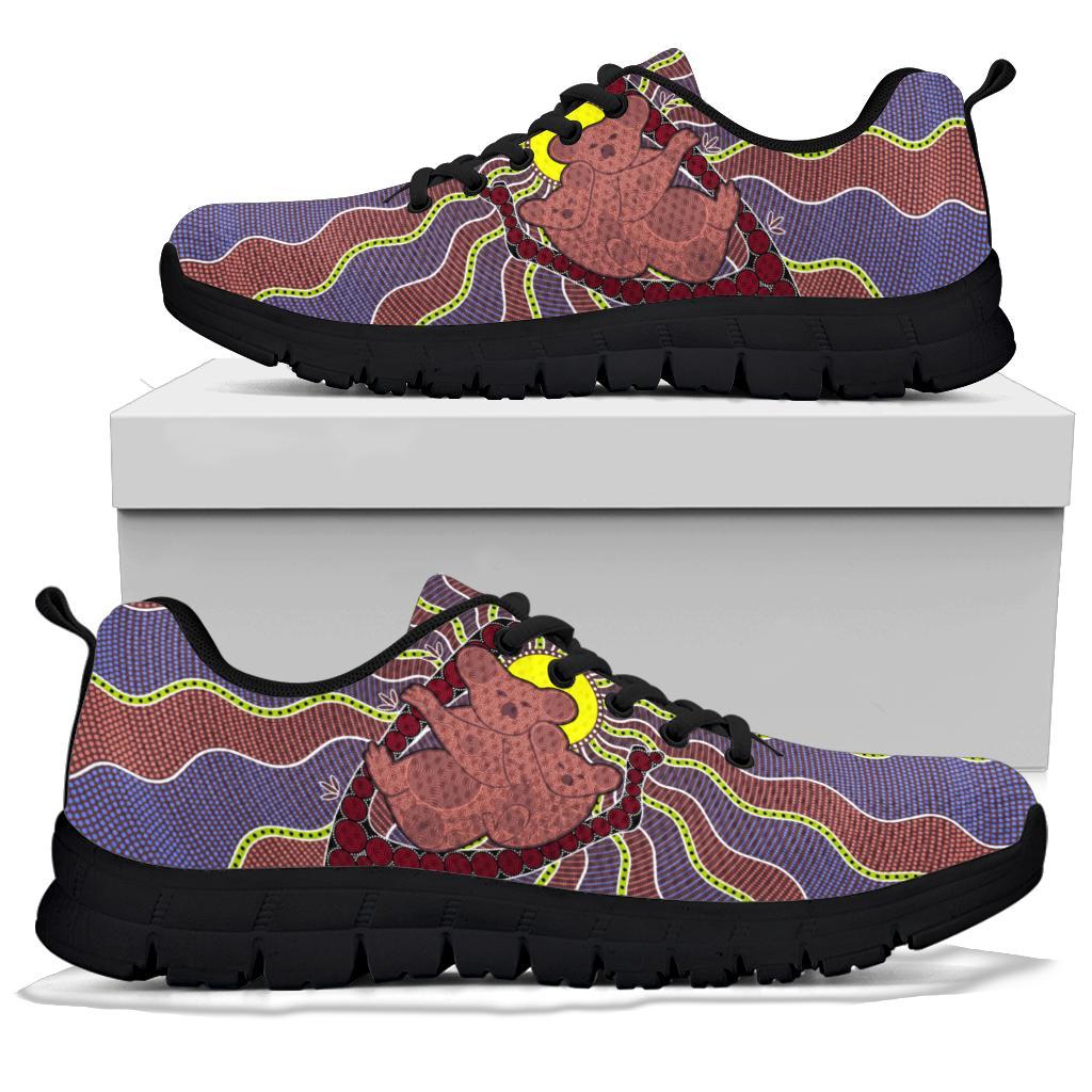 aboriginal-sneakers-koala-family-patterns-sun-dot-painting