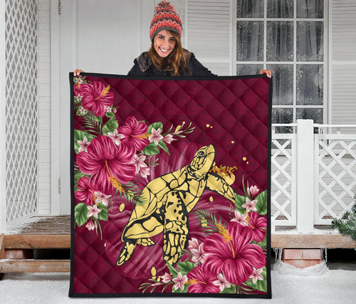 new-zealand-premium-quilt-turtle-polynesian-hibiscus