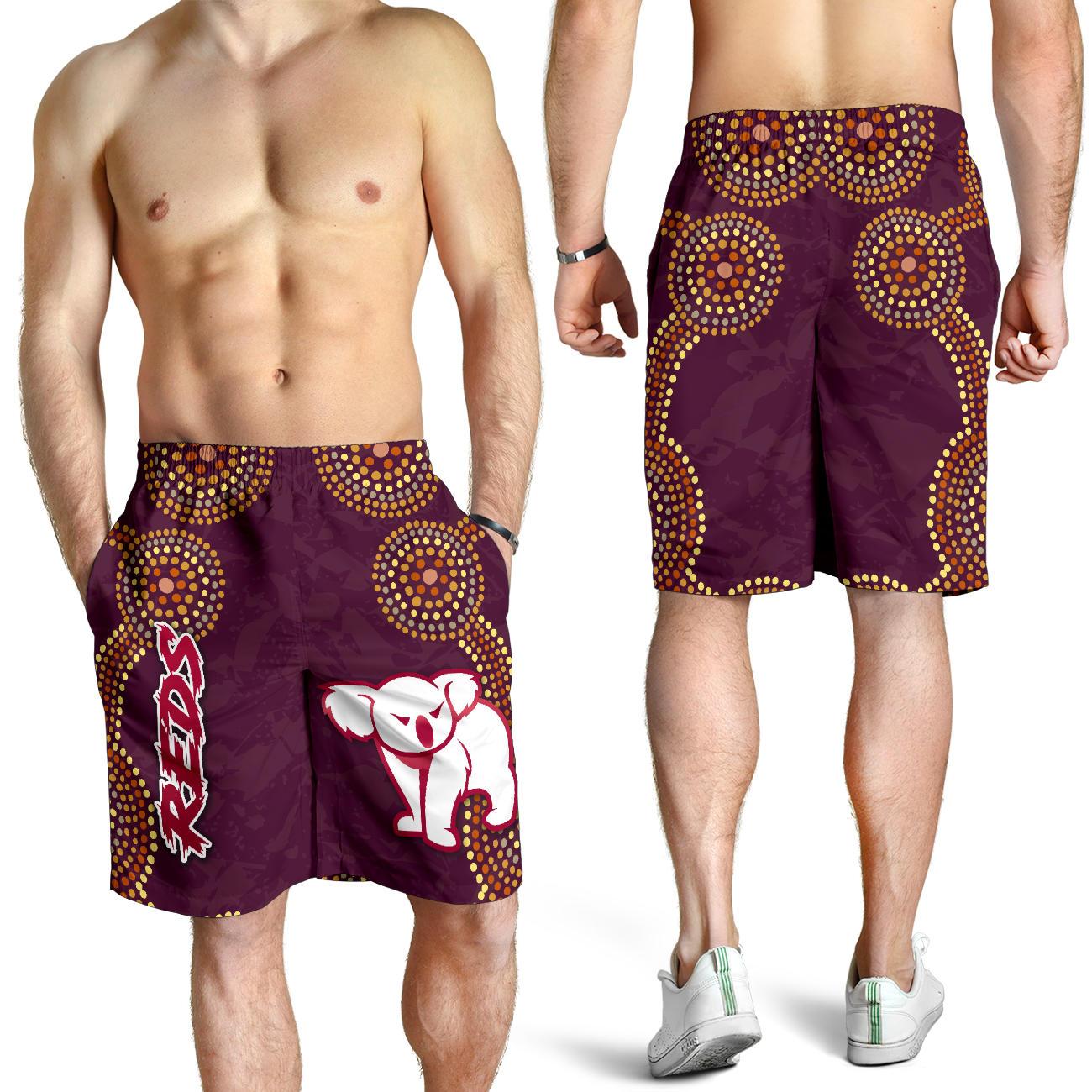queensland-men-shorts-indigenous-reds