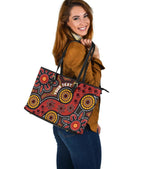 custom-aboriginal-leather-tote-bag-indigenous-circle-dot-painting-style-1